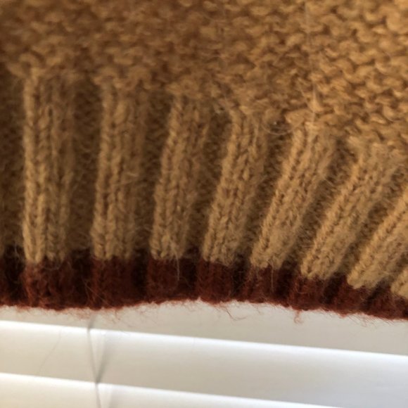 Anthropologie Alpaca Blend Loose Weave V Neck Pullover Sweater Medium - Picture 3 of 7